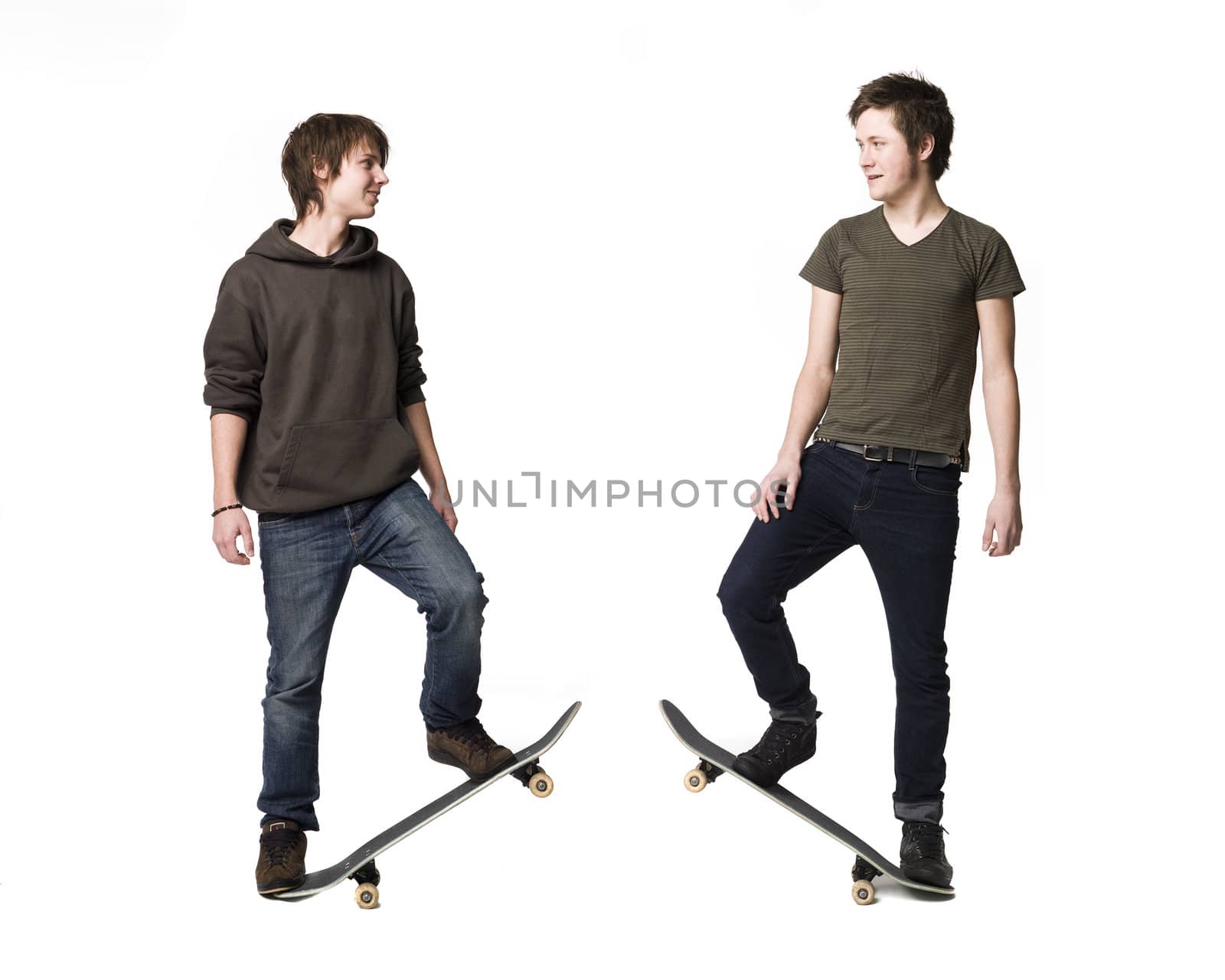 Boys with skateboards by gemenacom