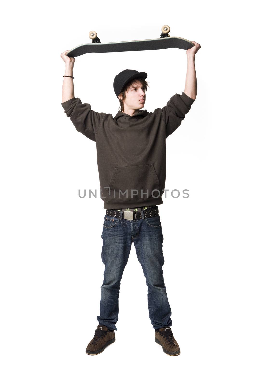 Boy with a skateboard