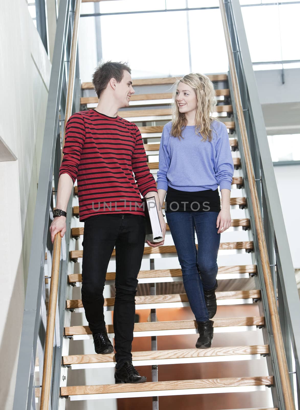 Couple walk the stairs by gemenacom