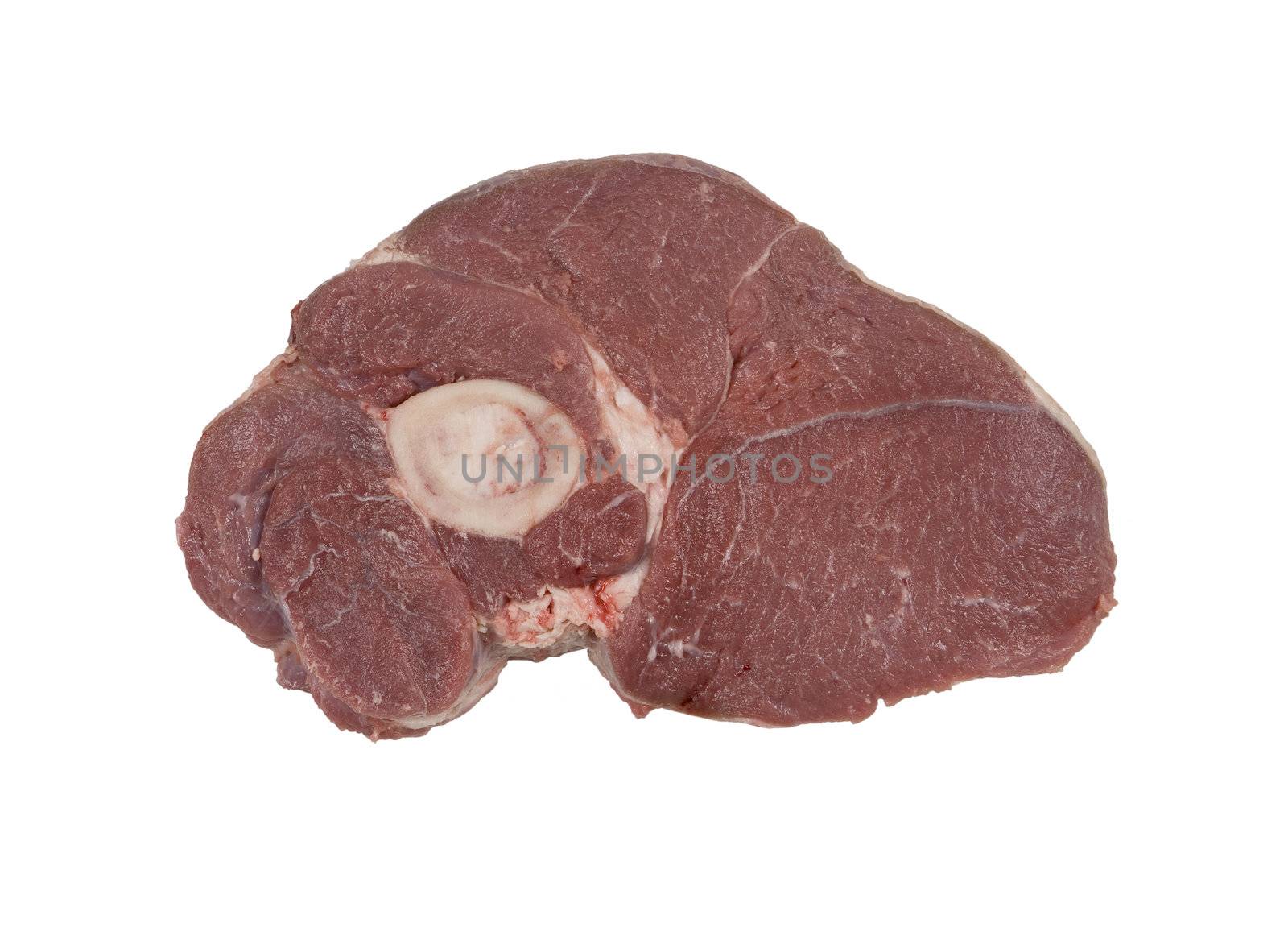 Meat towards white background