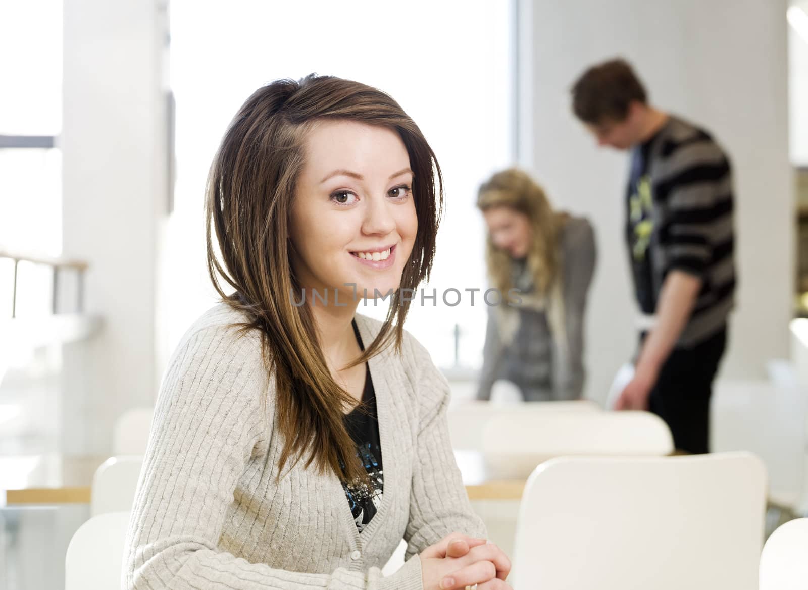 Girl smiling