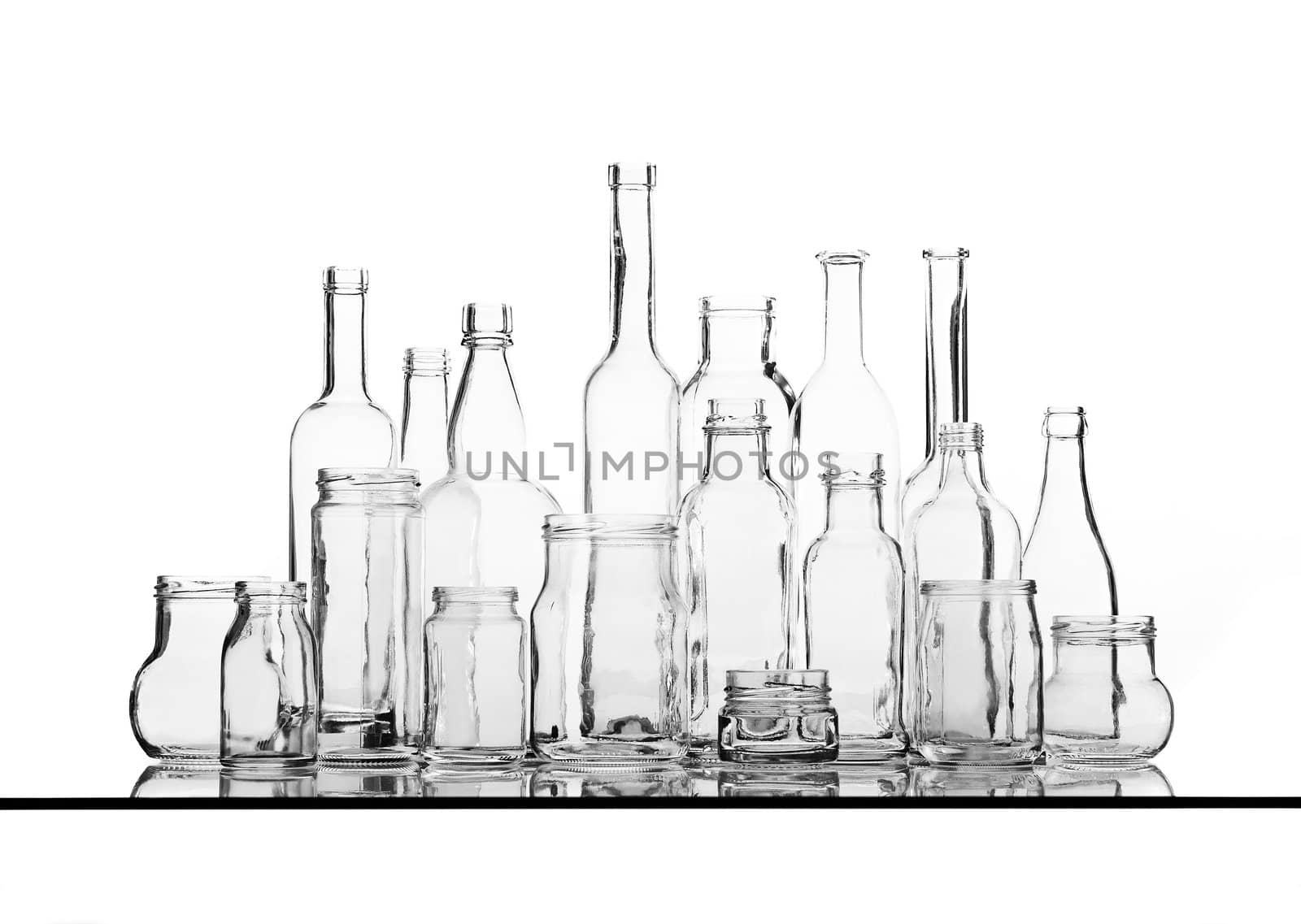 glass bottles