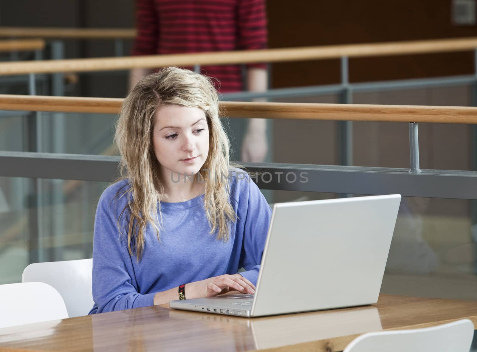 Girl with a laptop