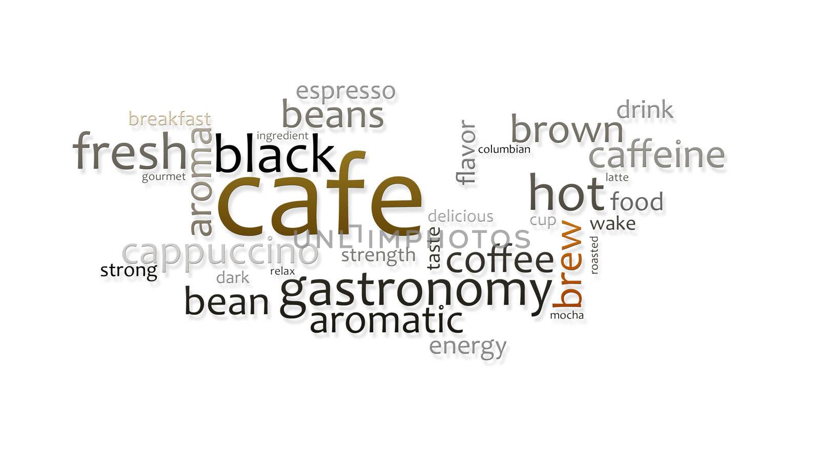 An illustration of a nice abstract background tag cloud cafe
