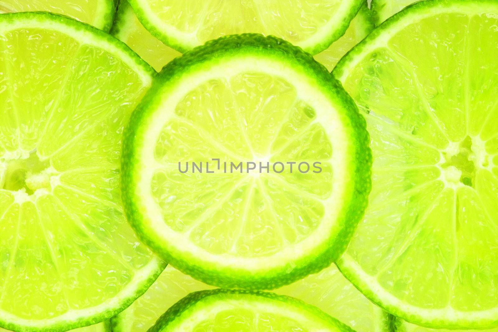 Fruit Photography small slice of lime on top of the big slices