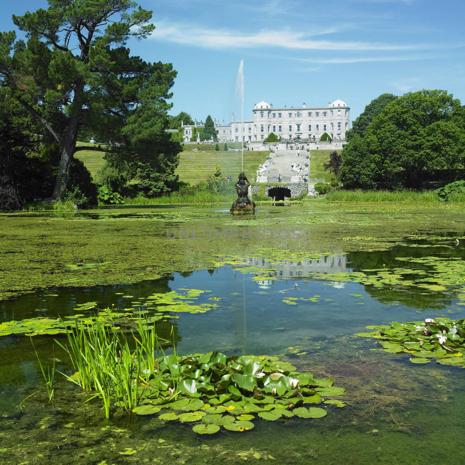 Powerscourt House with gardens, County Wicklow, Ireland