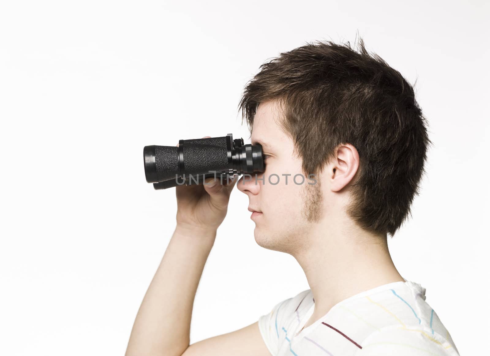 Man with binocular by gemenacom