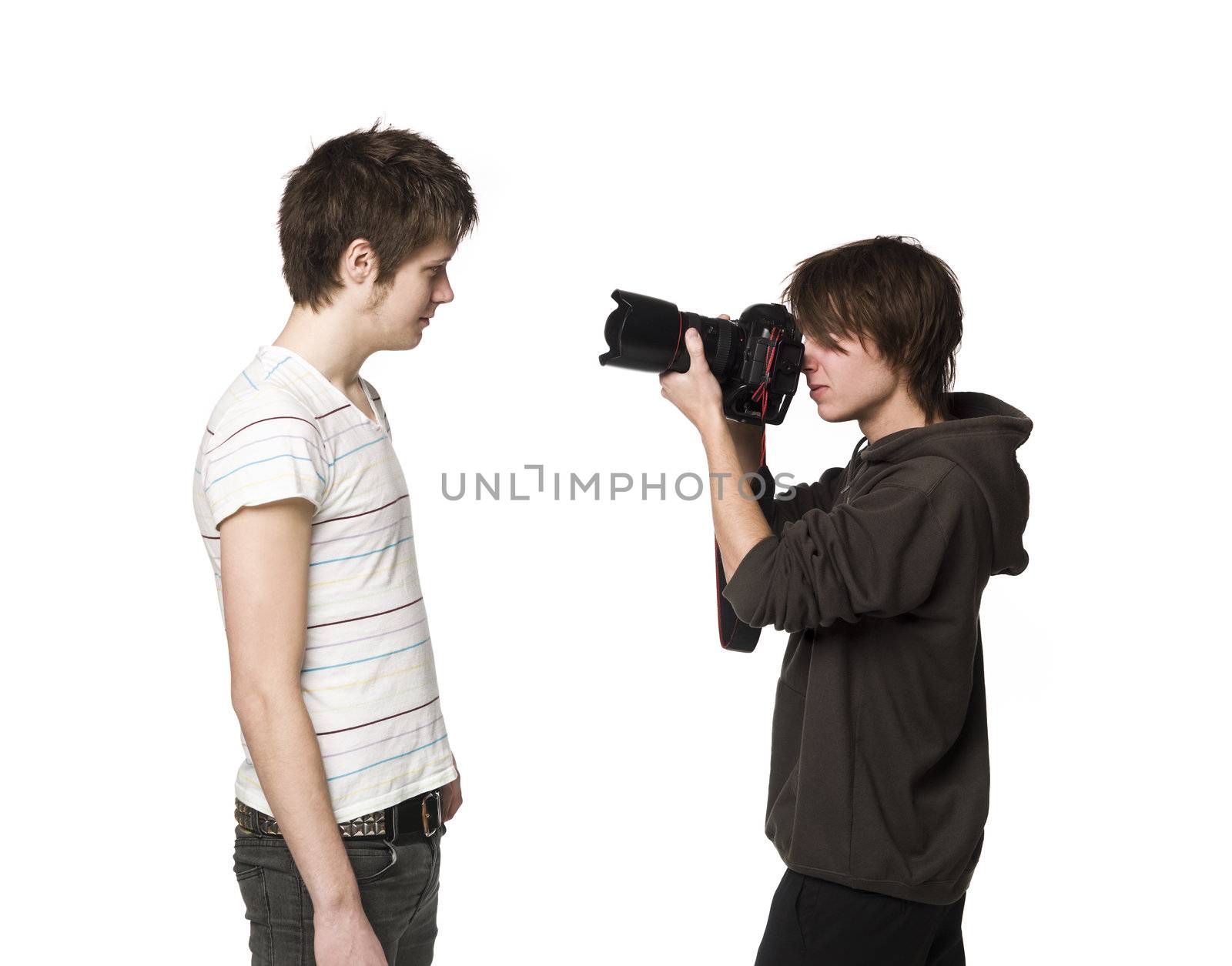 Photographer and a model