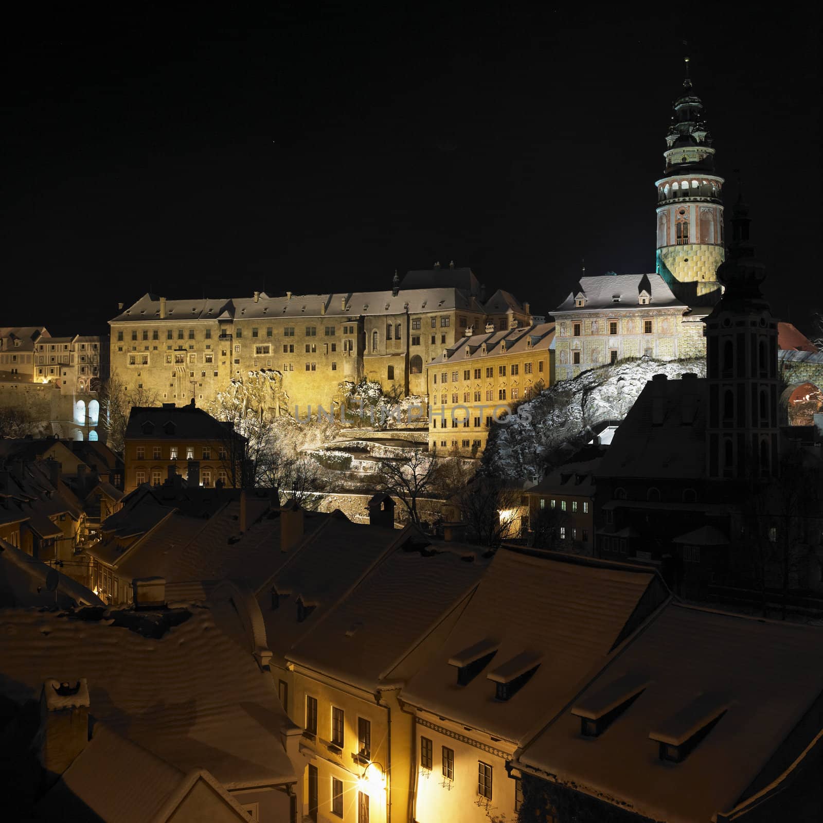 Cesky Krumlov in winter, Czech Republic