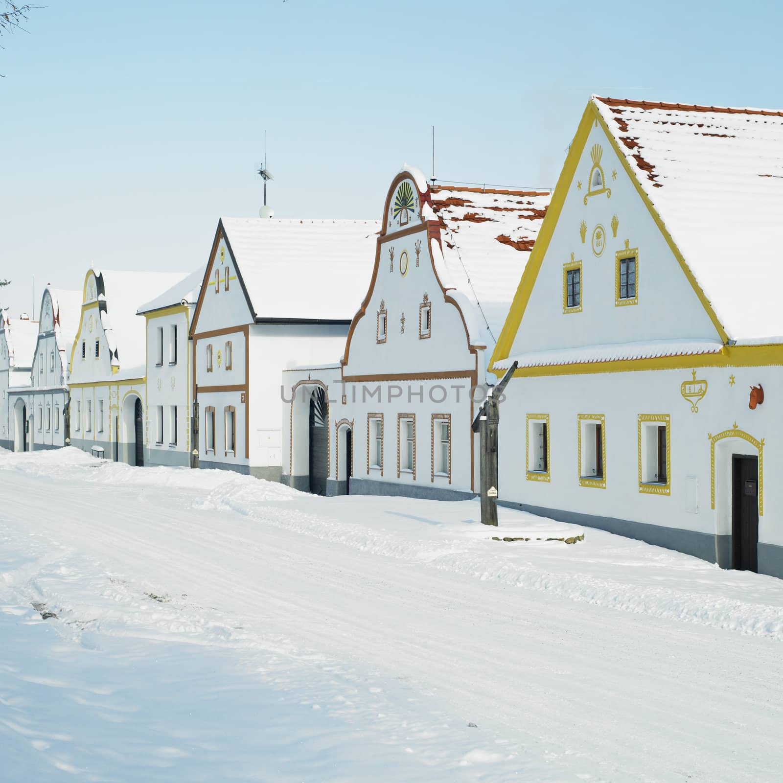Holasovice in winter, Czech Republic