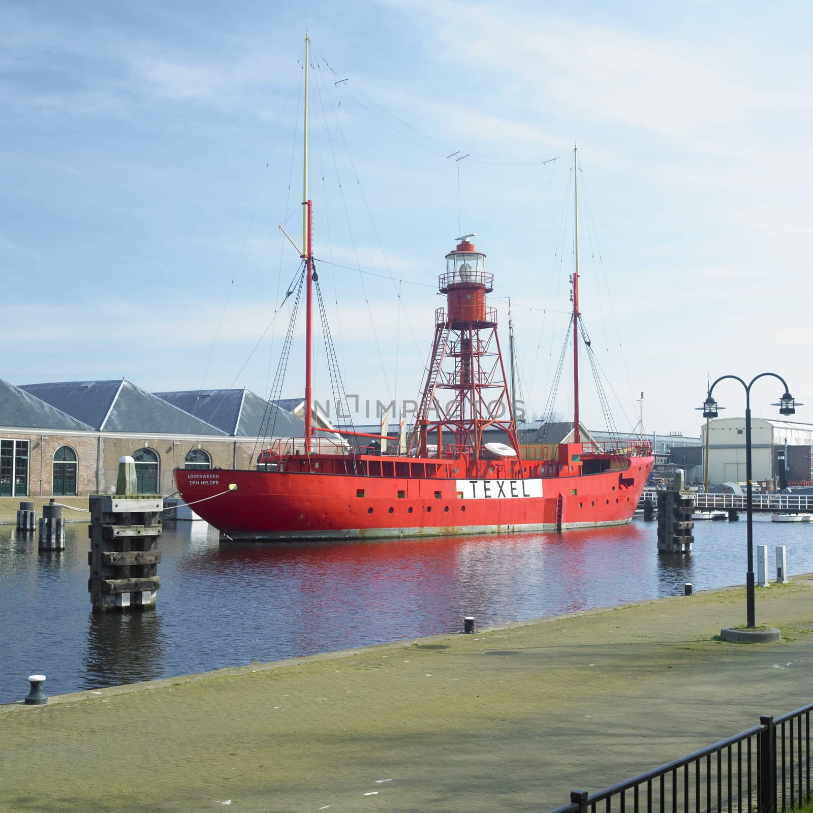 lighthouse on boat, Den Helder, Netherlands