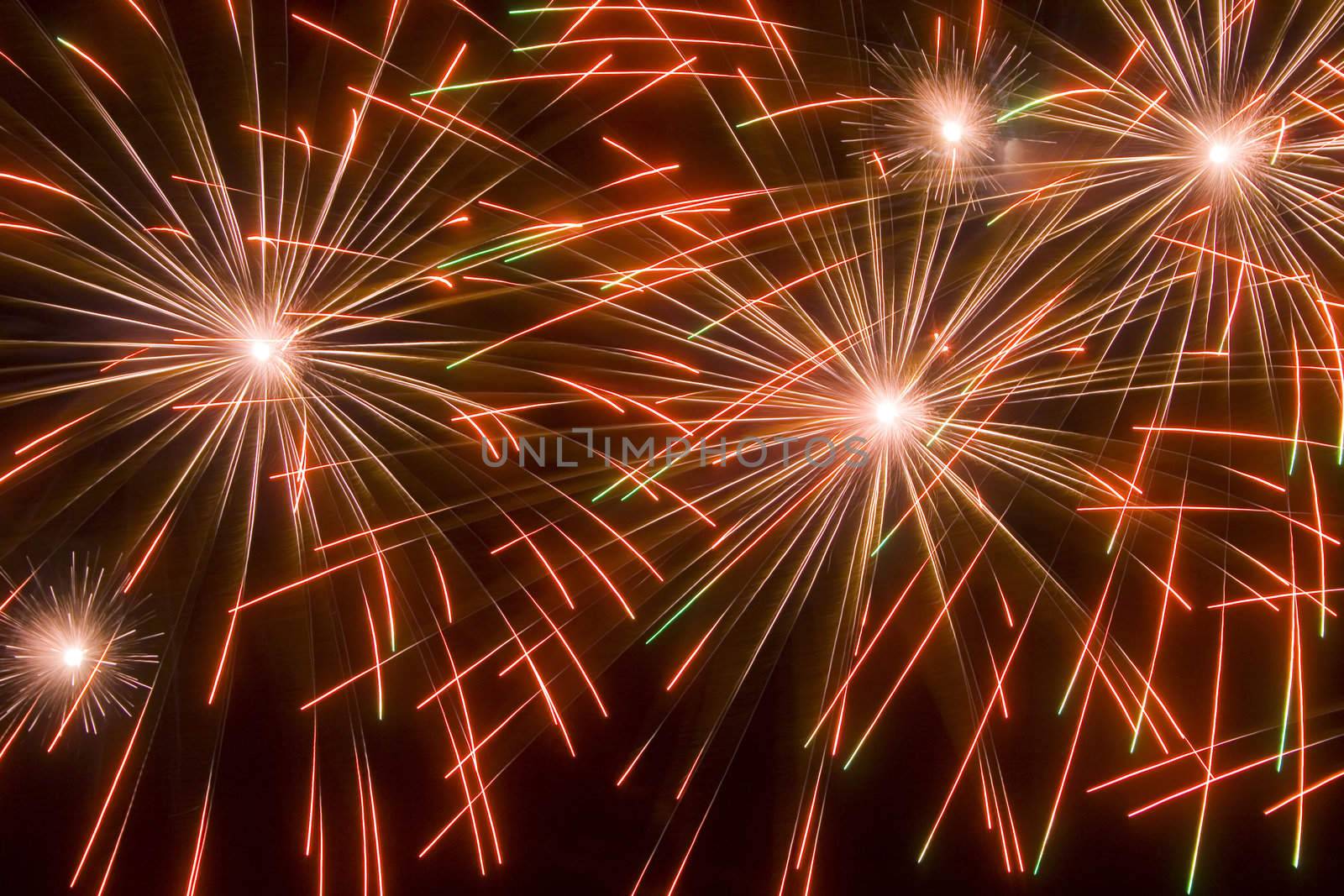 Some holiday fireworks on the night sky