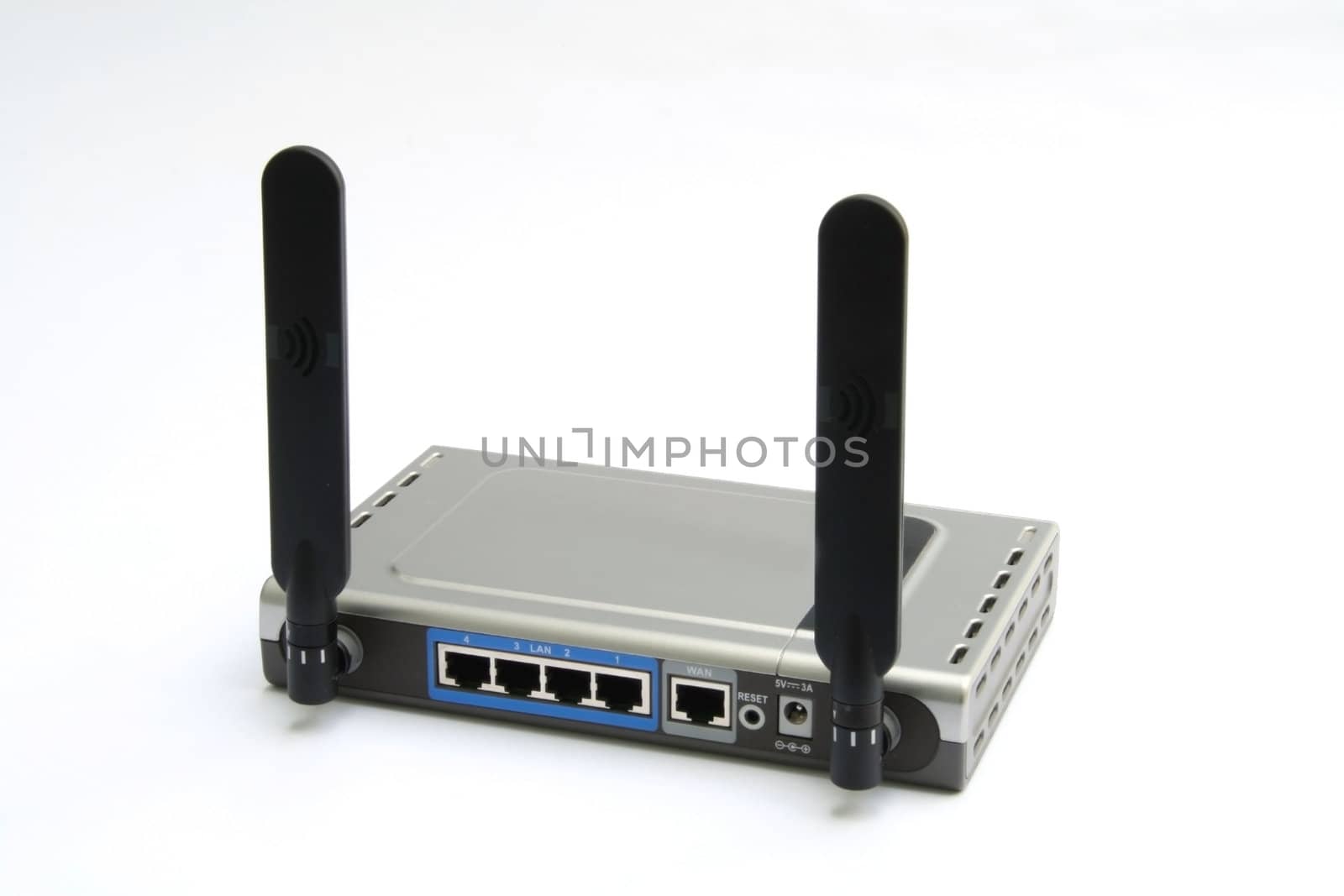 wireless modem and router isolated on white background
