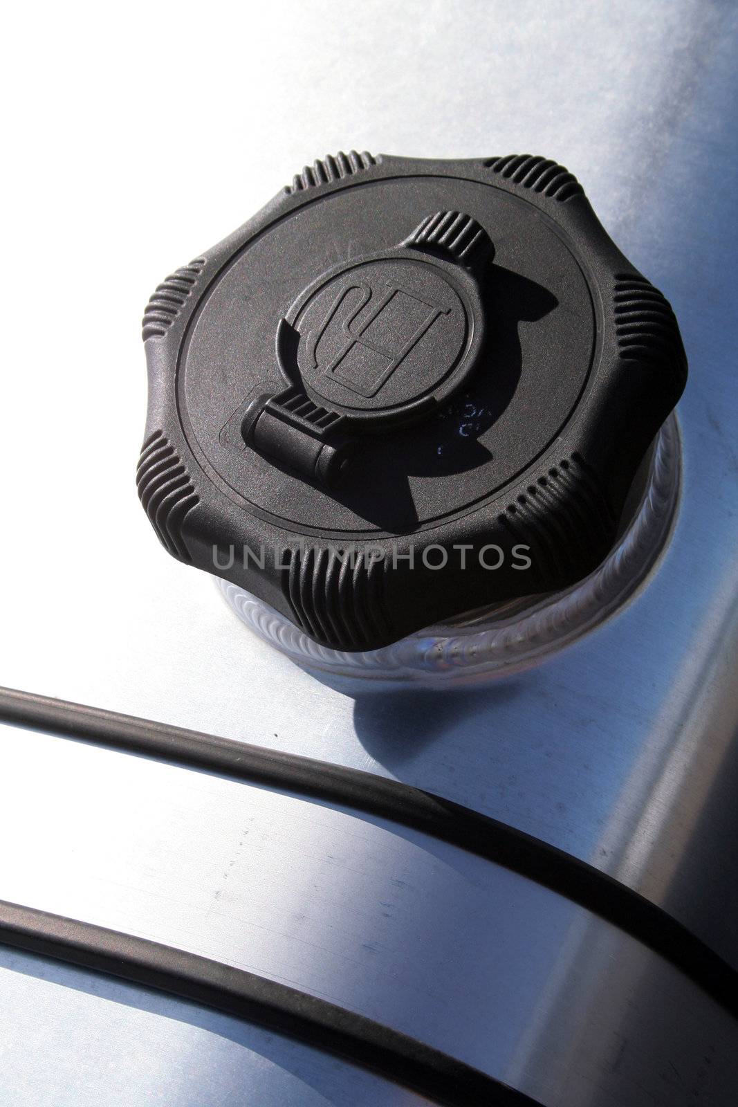 fuel tank cap of a big truck