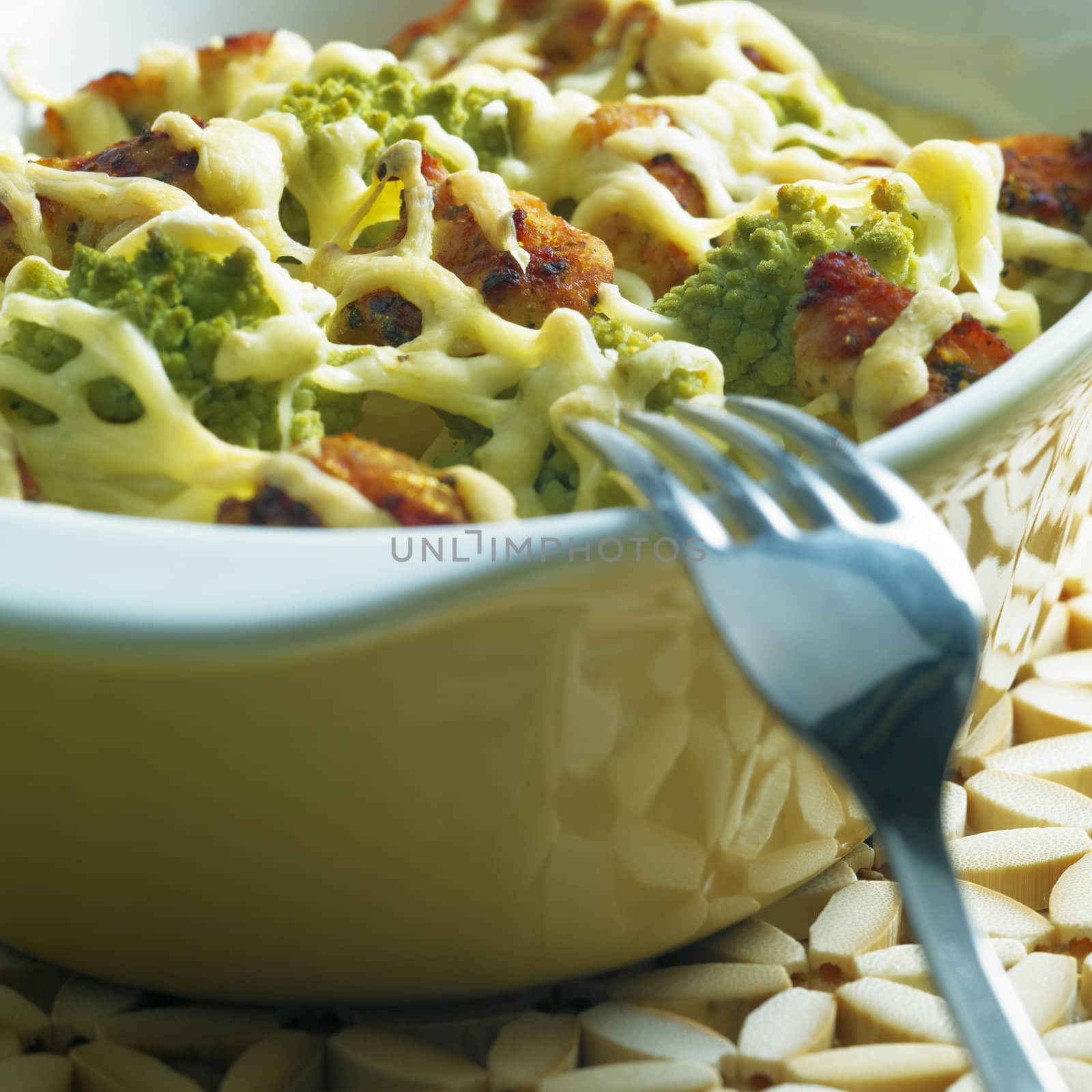 pasta baked with turkey and broccoli