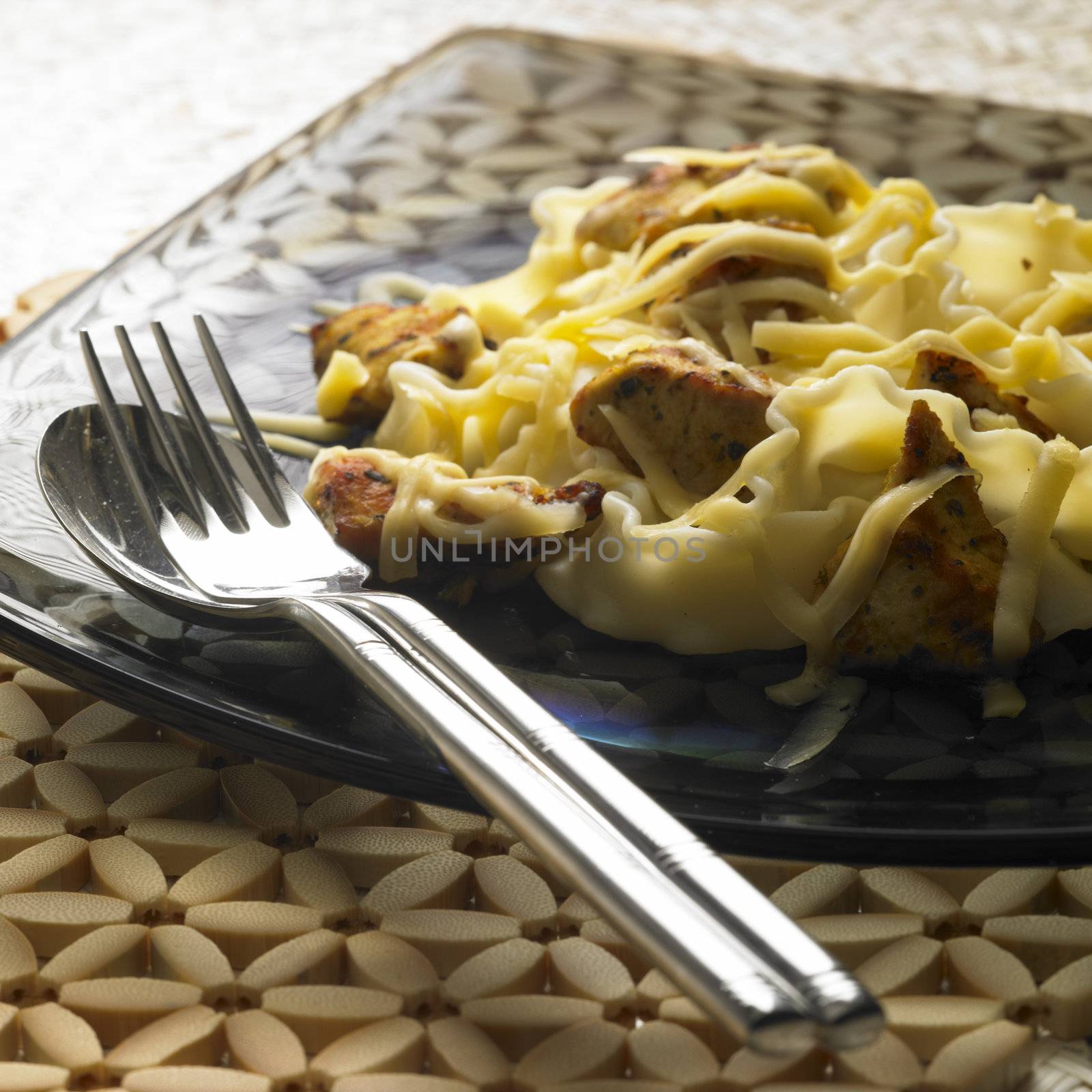 pasta with meat pieces