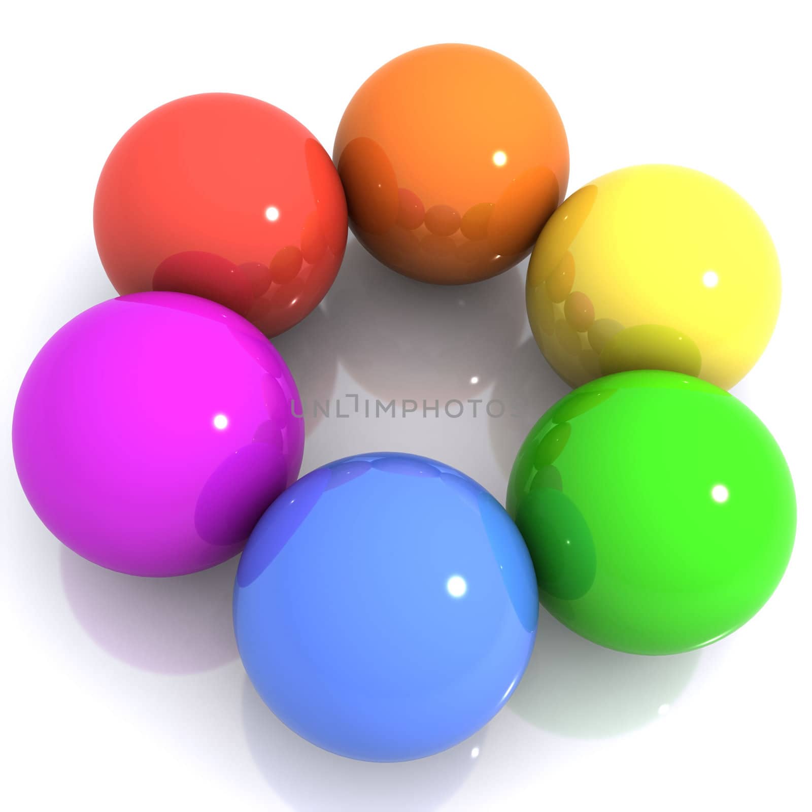 A Colourful 3d Rendered Rainbow Colours Concept Illustration