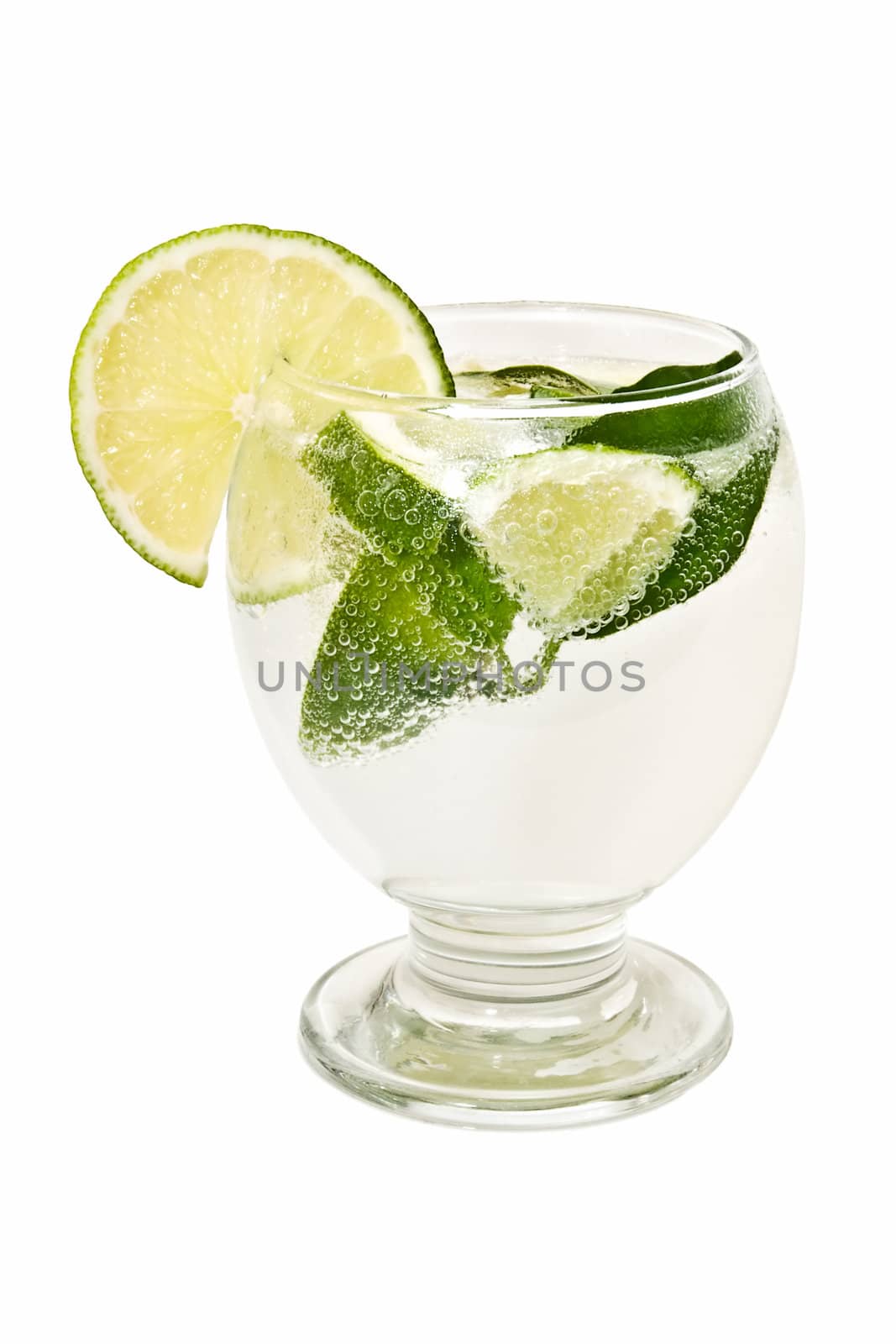 tropical cocktail on the white background
