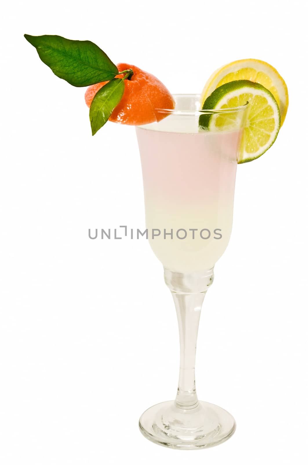 tropical cocktail on the white background
