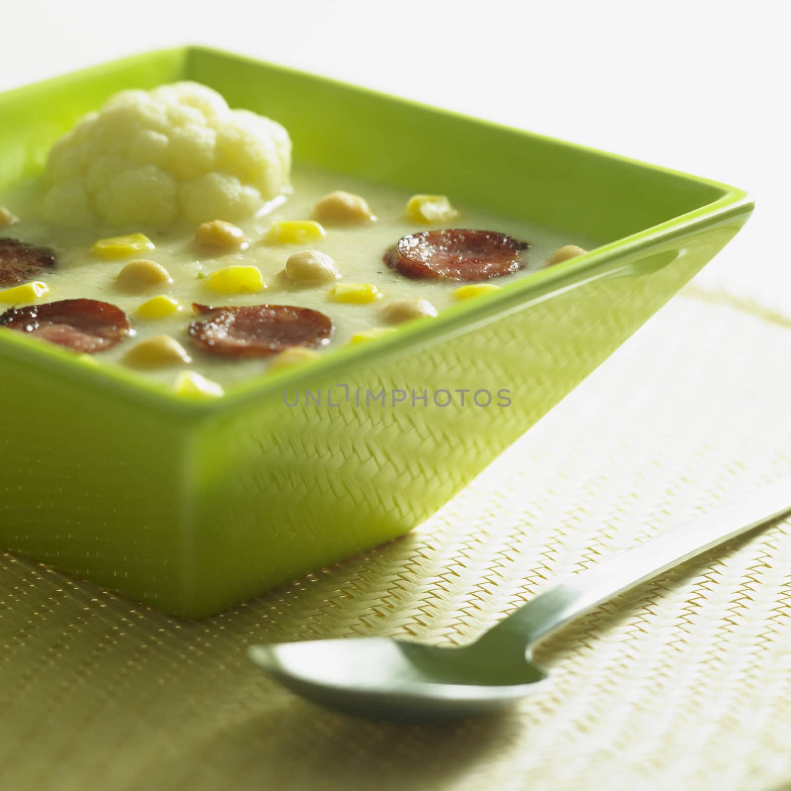 mixed cauliflower soup with sausage by phbcz