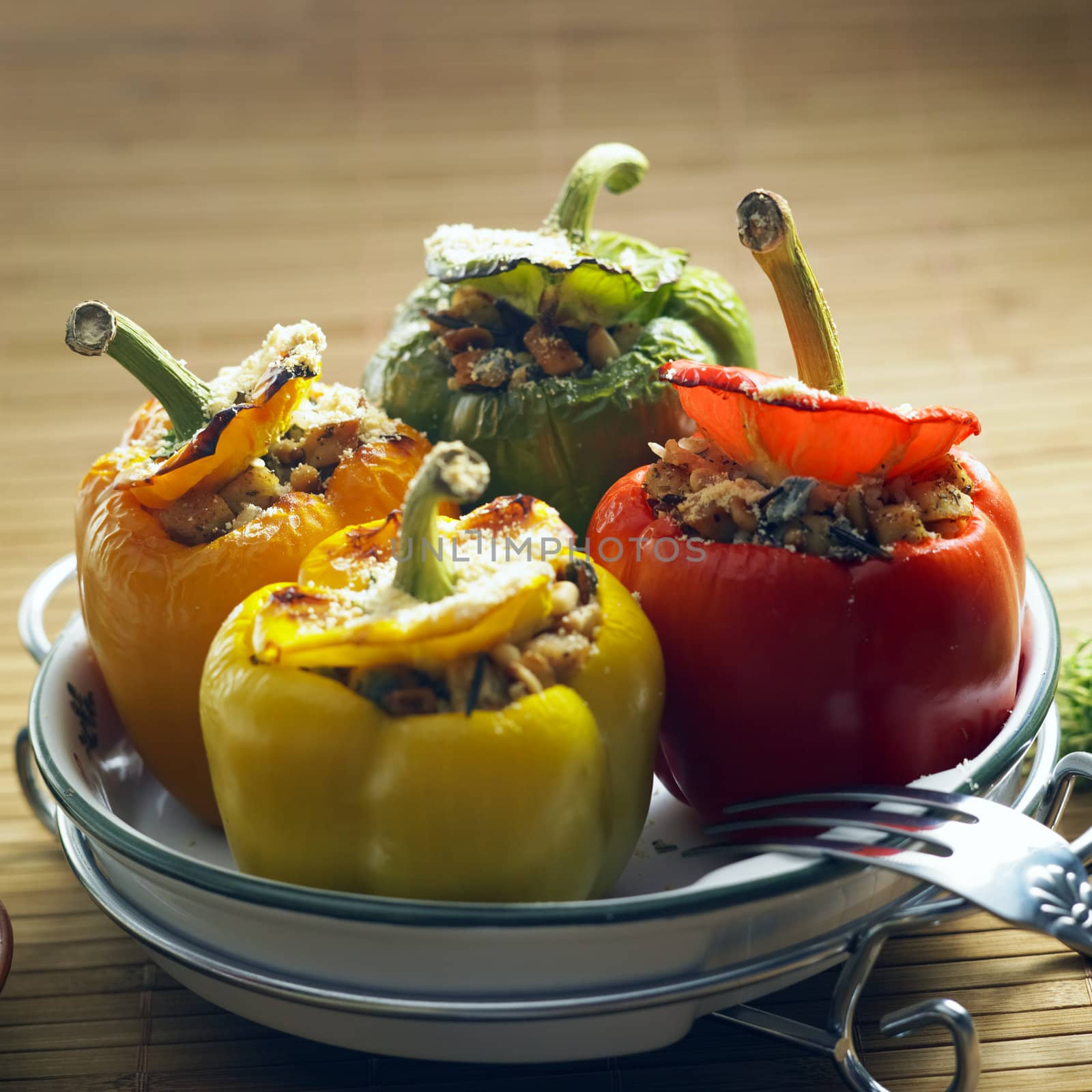 peppers filled with rice and chicken meat by phbcz