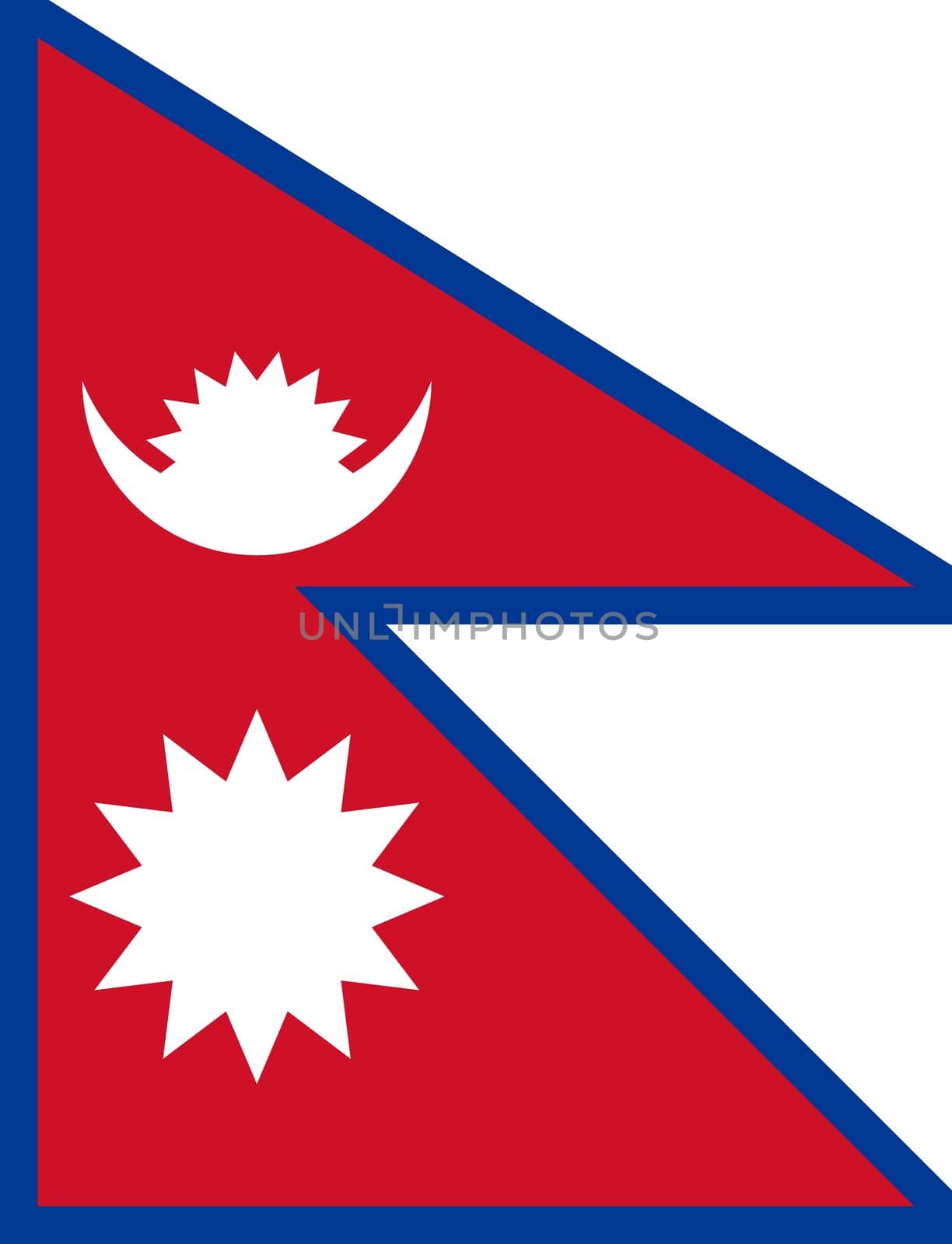 The national flag of Nepal by claudiodivizia