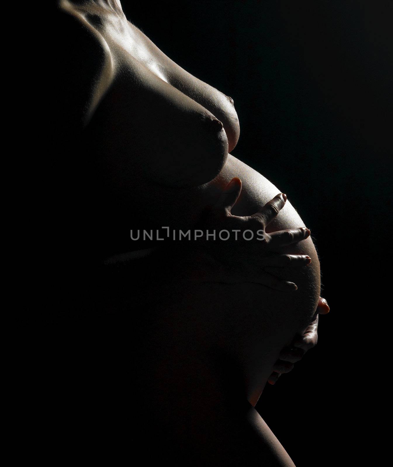 pregnat woman''s silhouette
