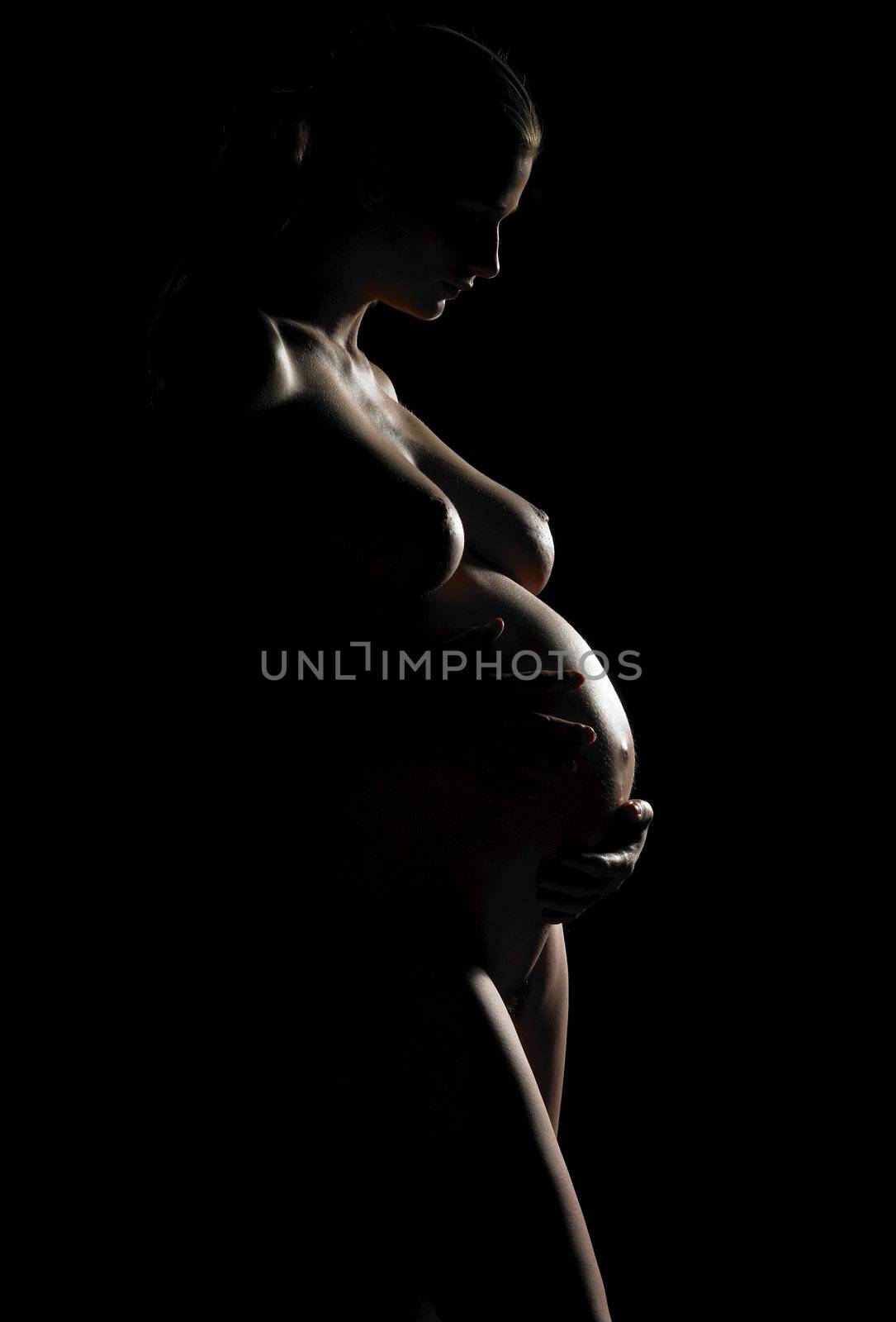 pregnat woman''s silhouette