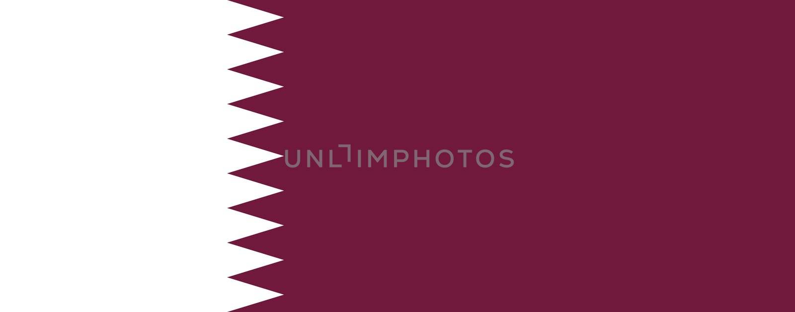 The national flag of Qatar