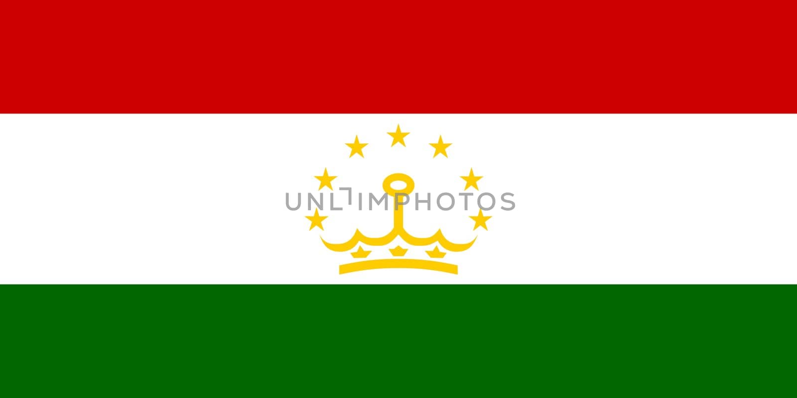 The national flag of Tajikistan