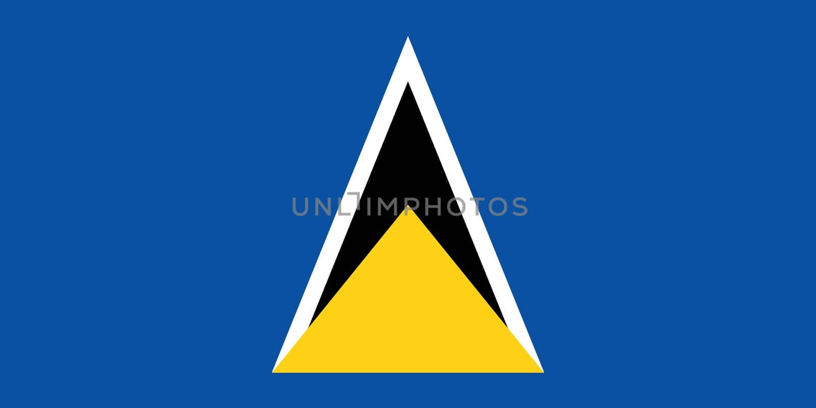 The national flag of Saint Lucia