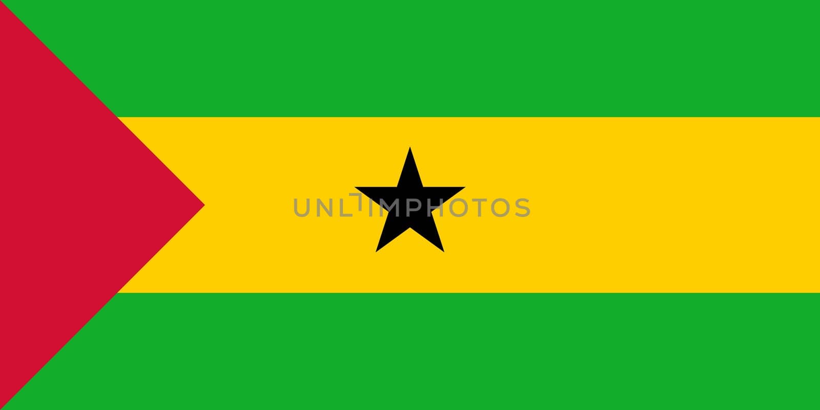 The national flag of Sao Tome and Principe