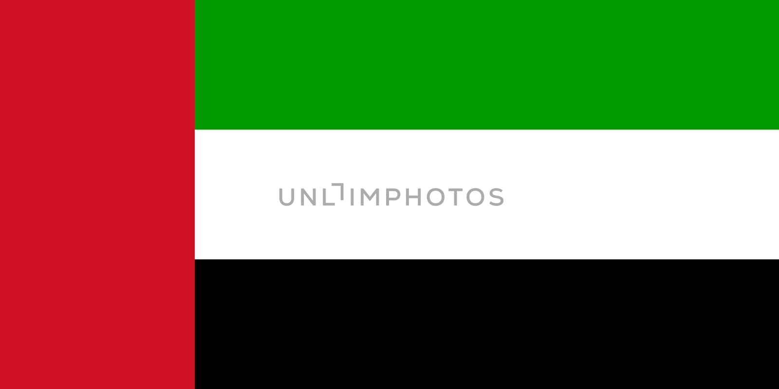 The national flag of United Arab Emirates