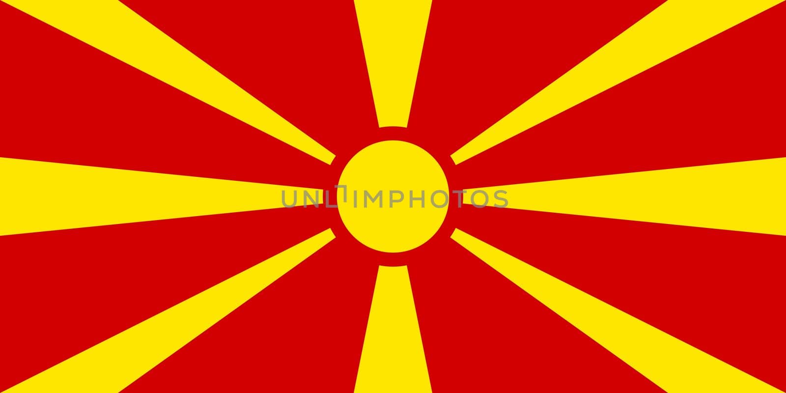 The national flag of Macedonia