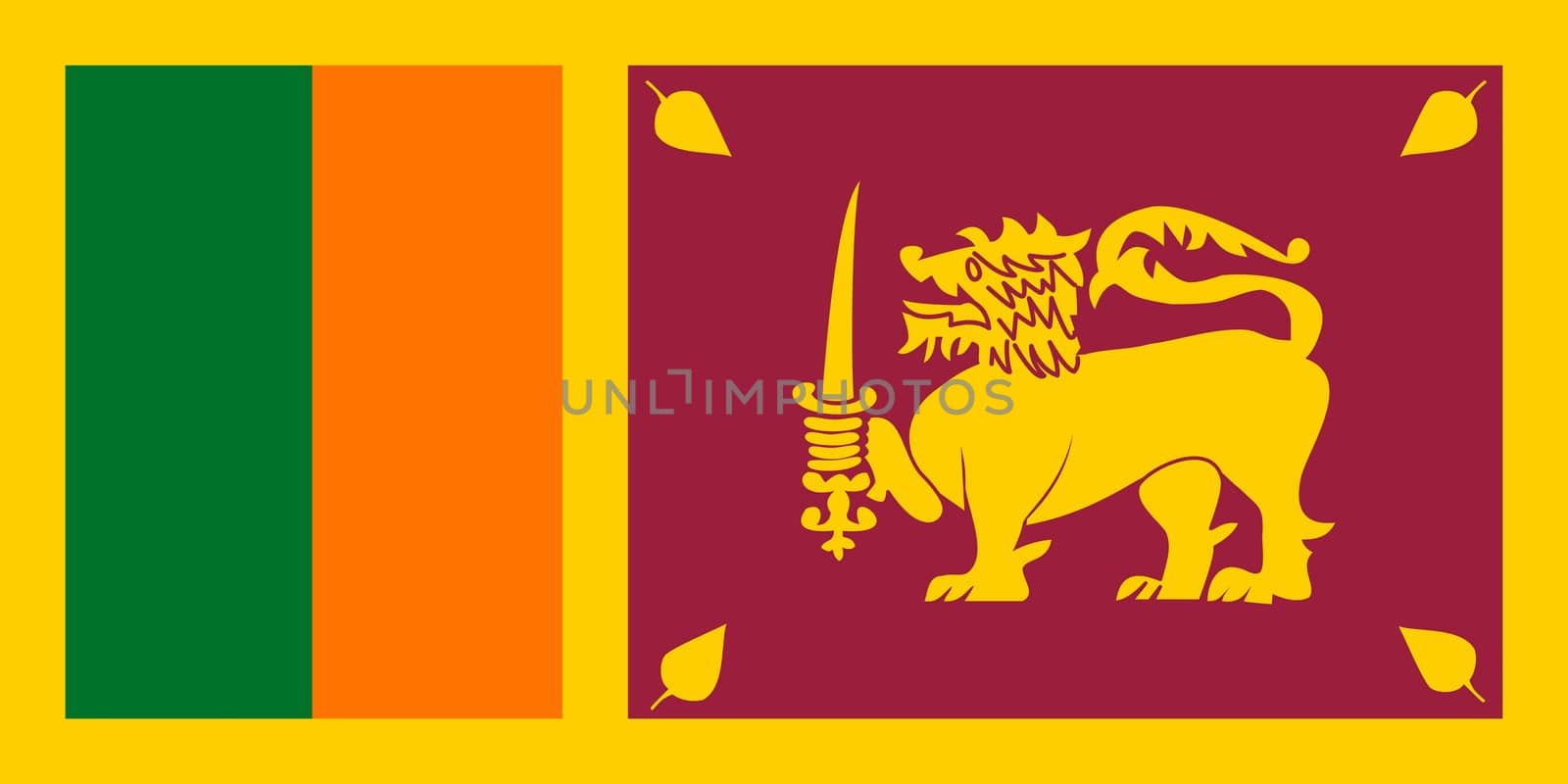 The national flag of Sri Lanka by claudiodivizia