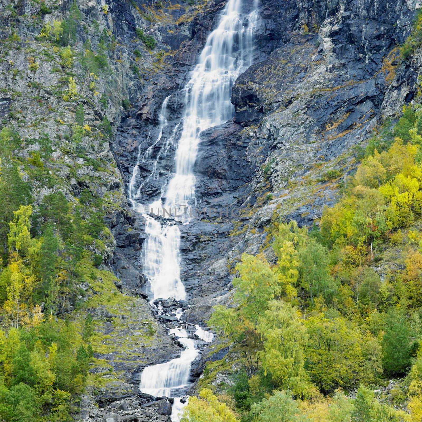 landscape near Borgund Stavkirke, Norway by phbcz