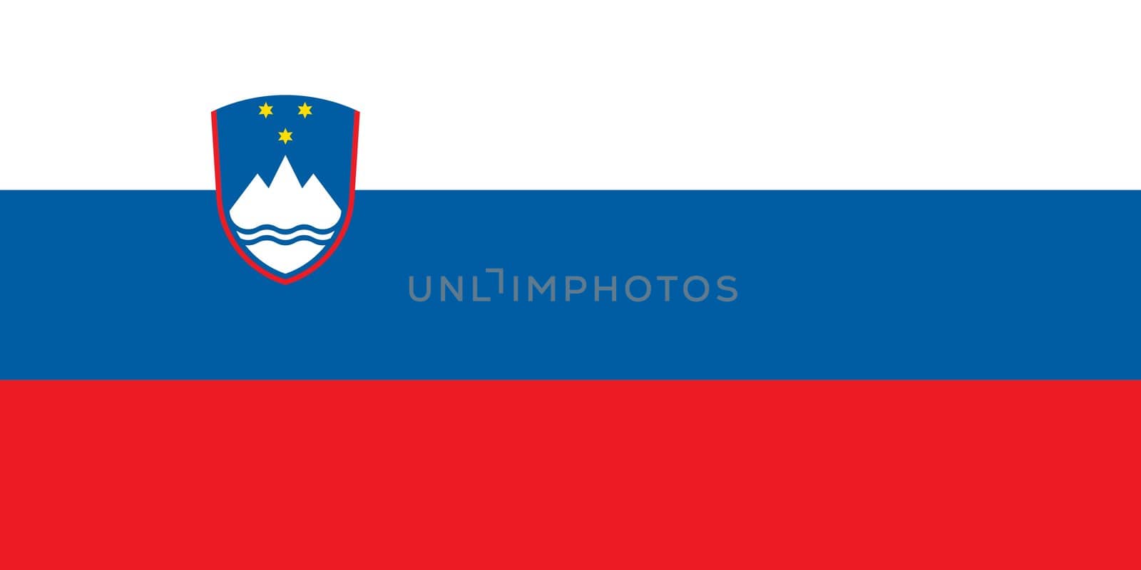 The national flag of Slovenia