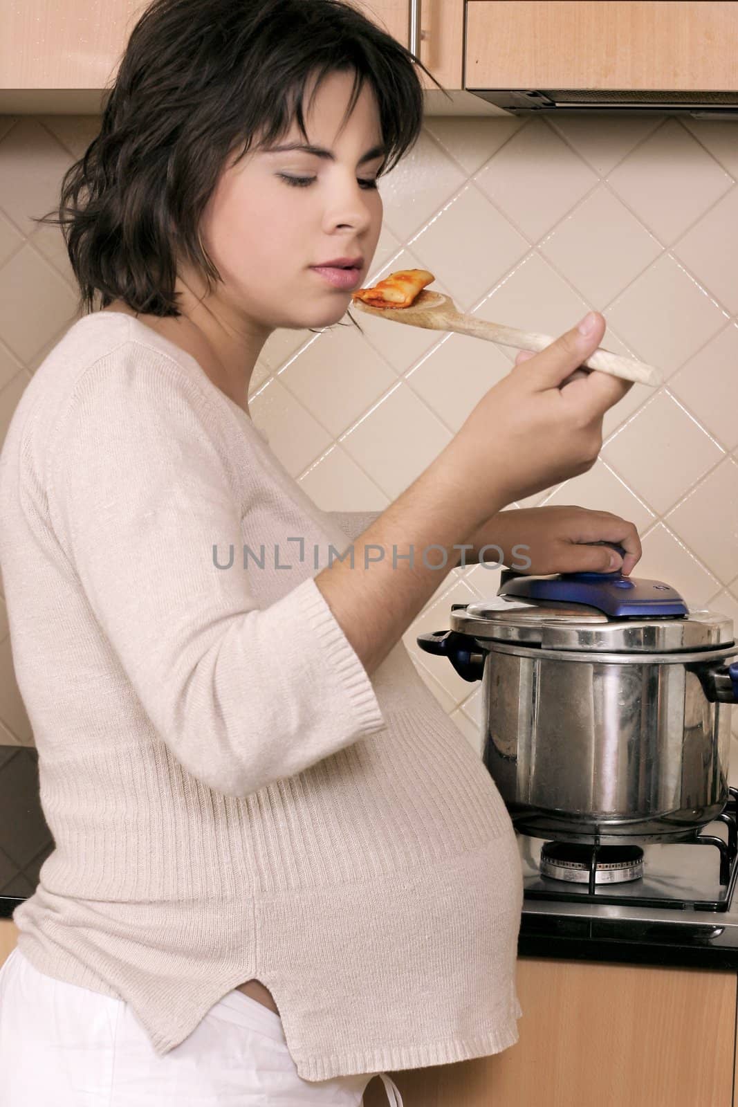 Woman cooking in the kitchen