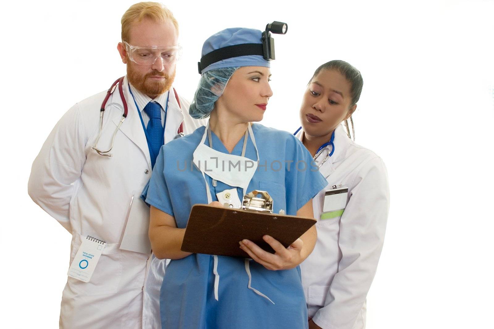 Three Medical Healthcare Staff by lovleah