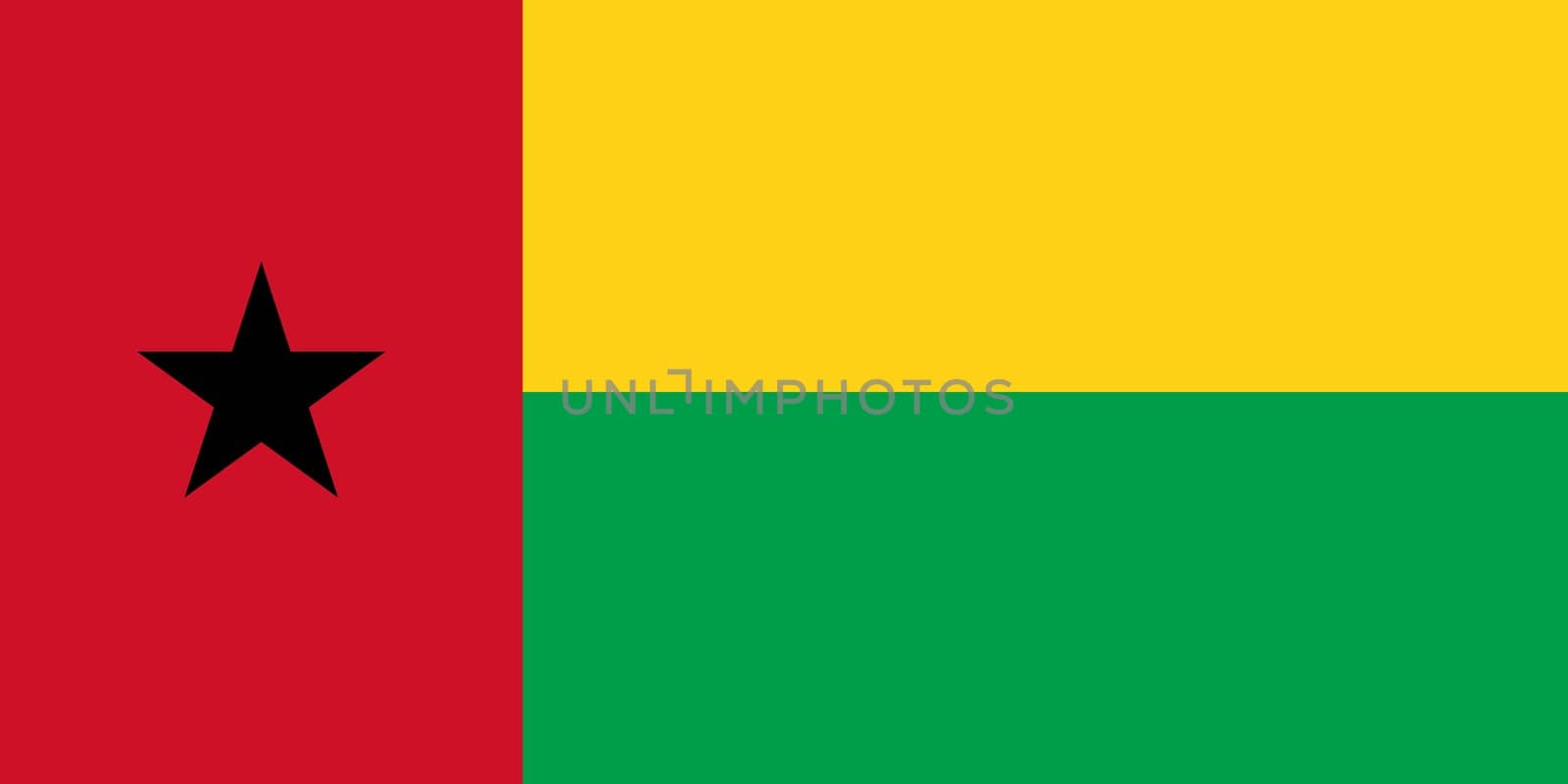 The national flag of Guinea-Bissau by claudiodivizia