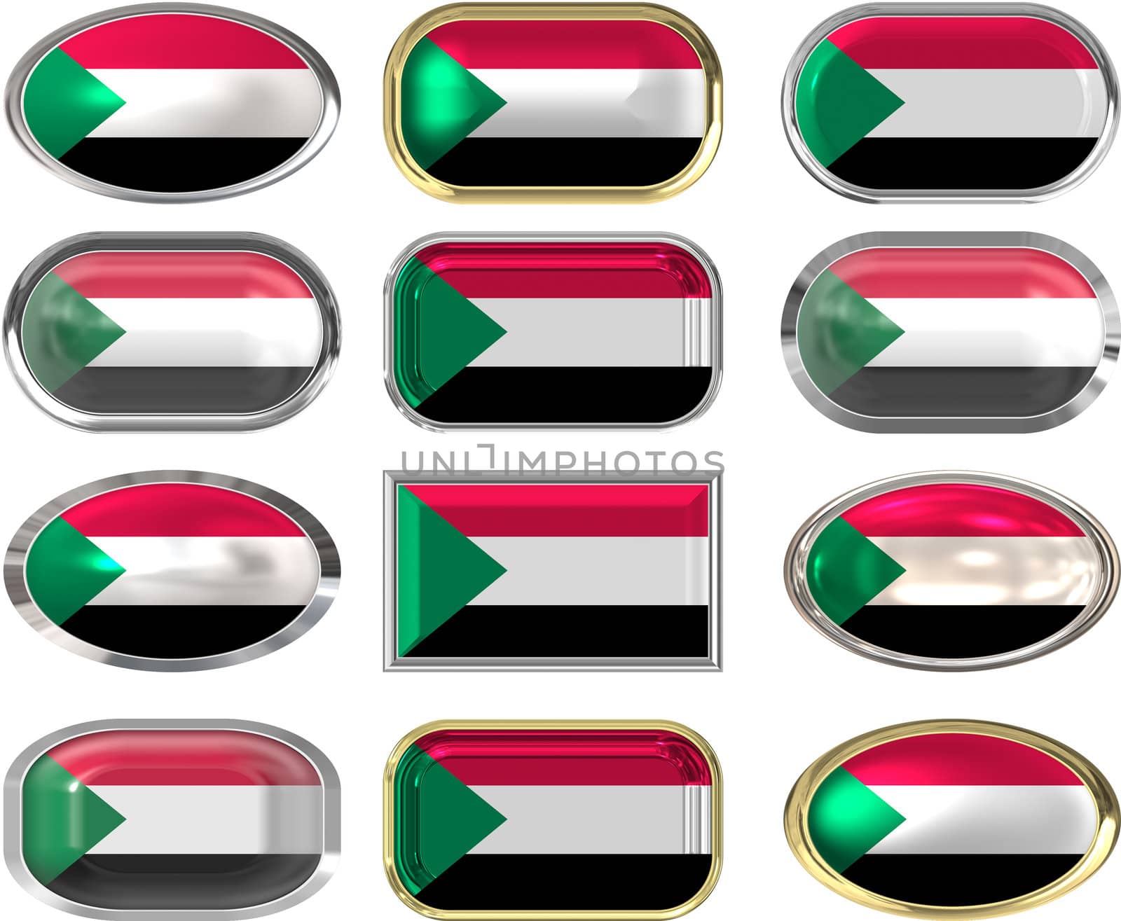 twelve Great buttons of the Flag of Sudan