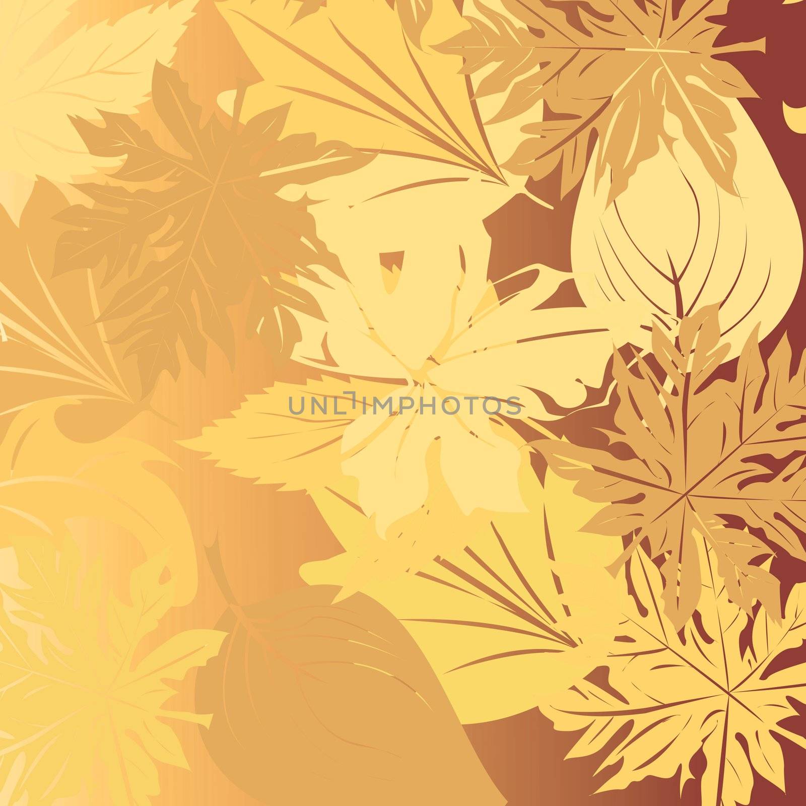 Autumn falling leaves background illustration