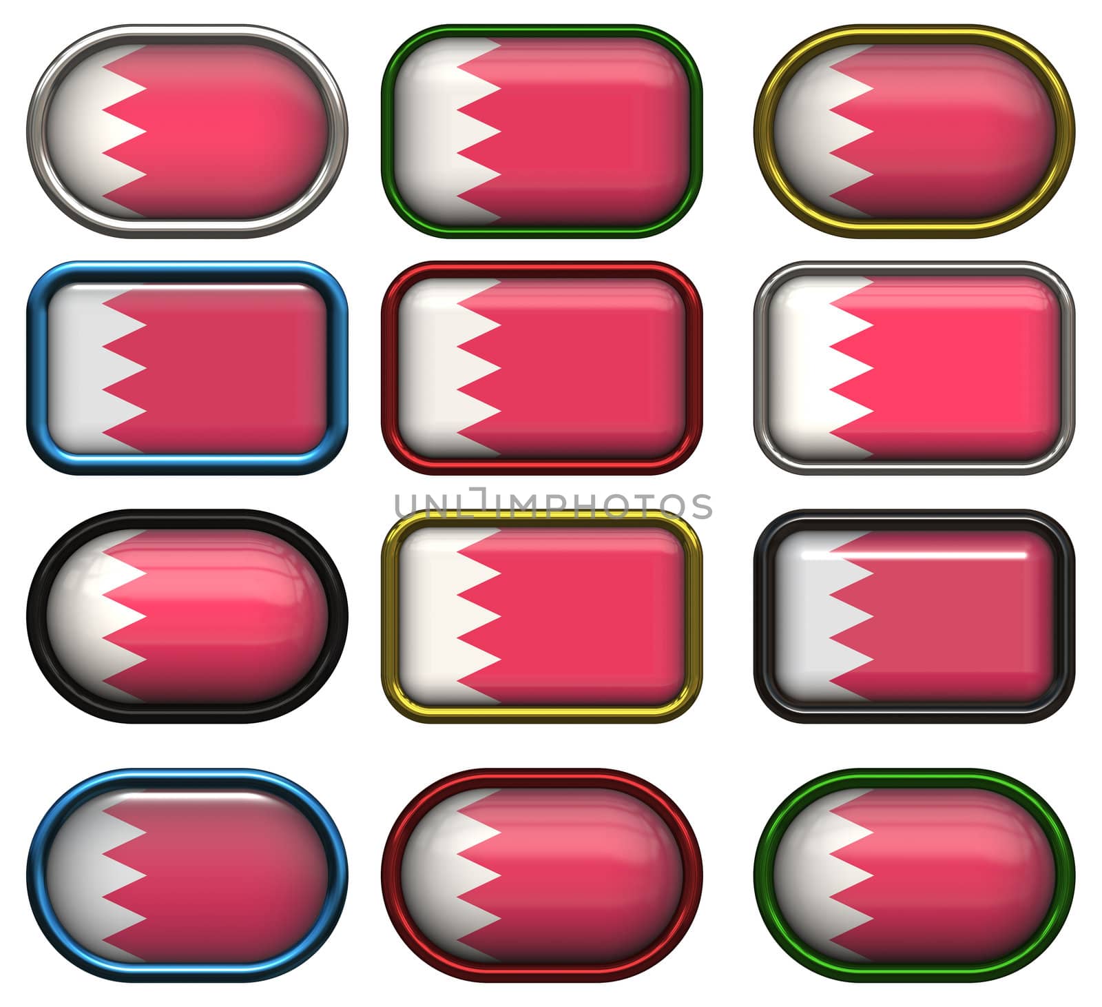 twelve buttons of the  Flag of Bahrain