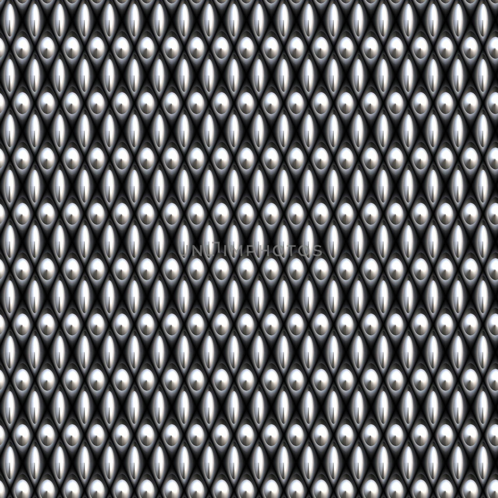 a large image of silver or chrome chain link mesh 