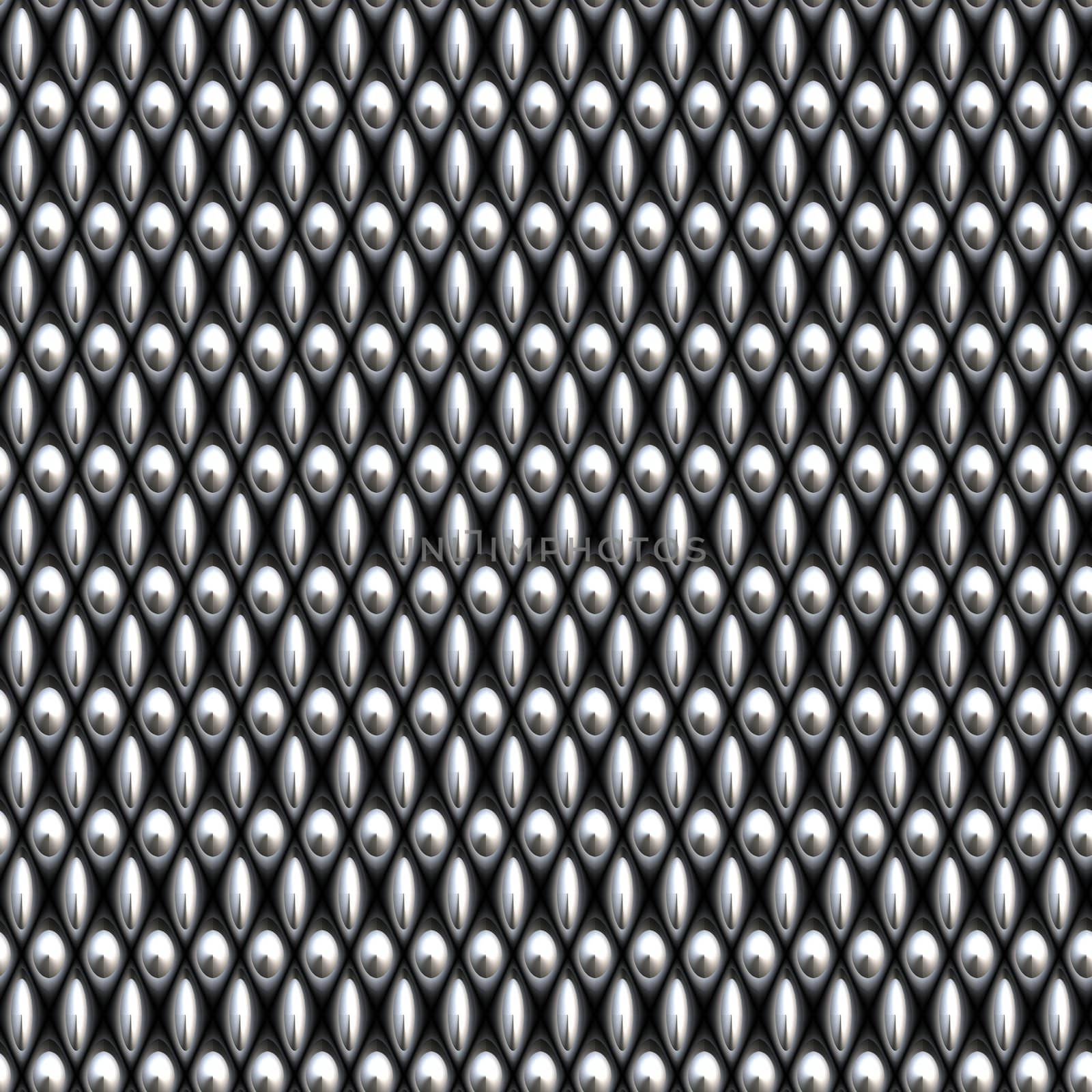 a large image of silver or chrome chain link mesh 