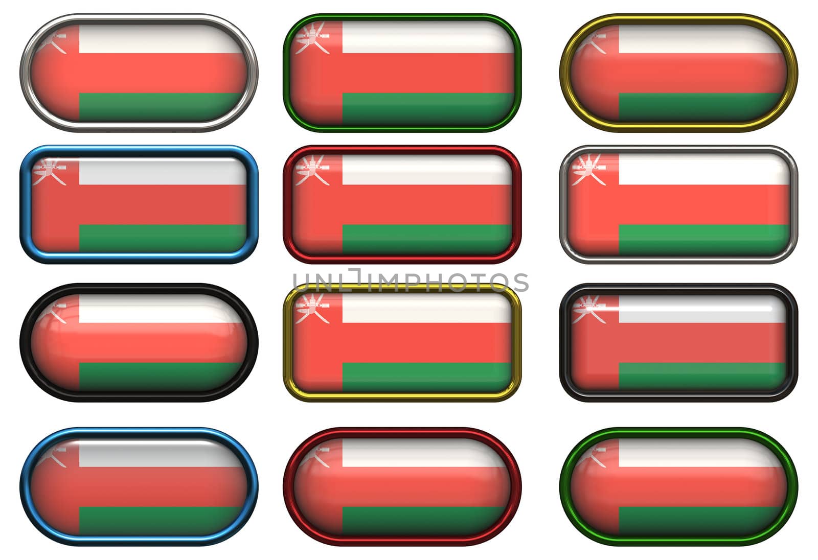 twelve buttons of the Flag of Oman