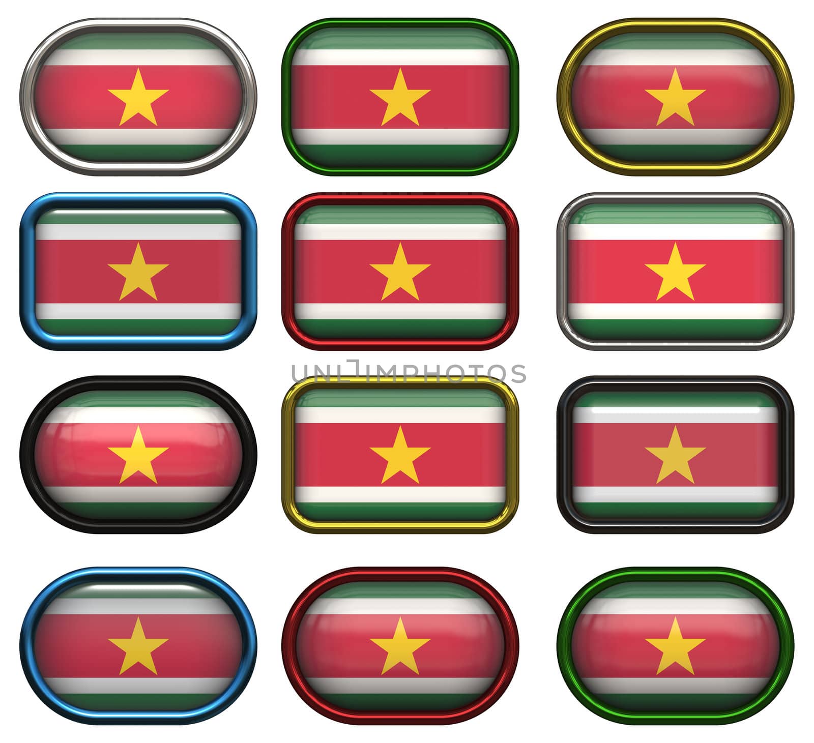 twelve buttons of the Flag of Suriname