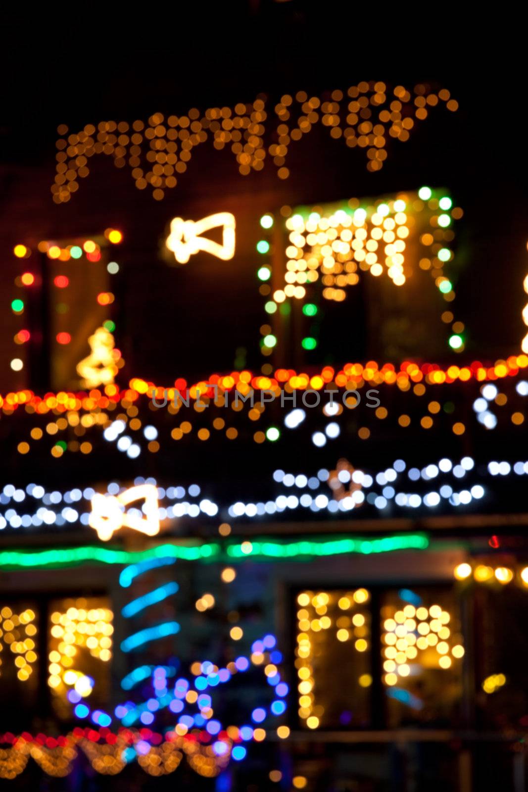 blurred christmas lights