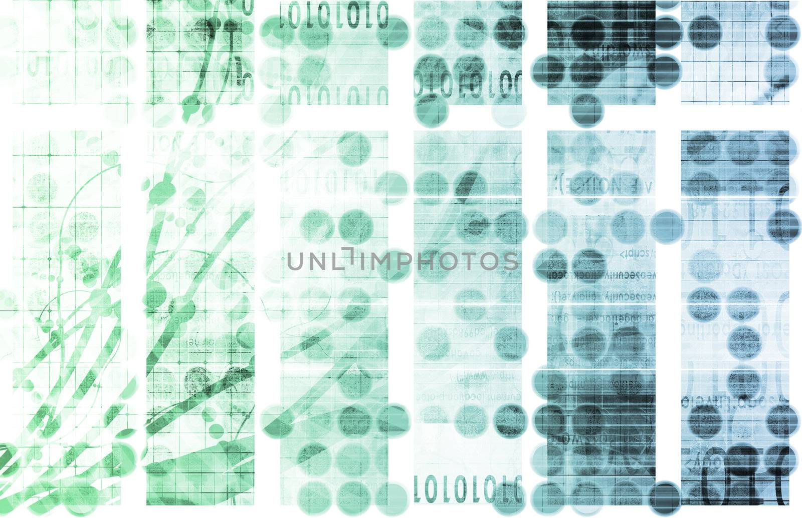 Technology Concept with Online Media Abstract Art