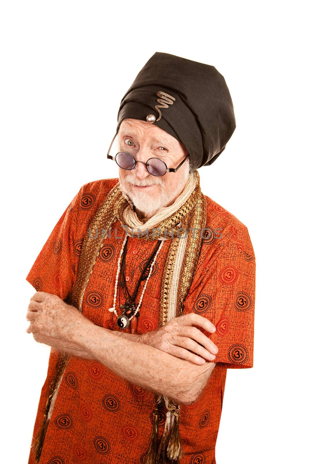 Senior New Age Man with Crossed Arms